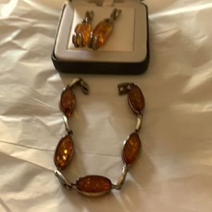 Amber original stone set vintage